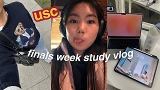 finals @ usc | study vlog, productive habits, content creation, book talks!