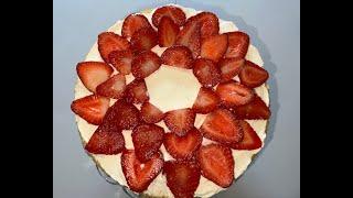 How to make Strawberry Spongecake/ طرز تهیه کیک توت زمینی