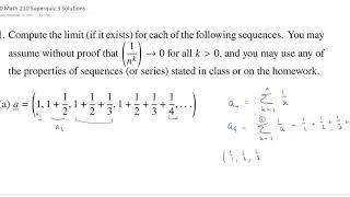 Superquiz 3 Problem 1(a) The Harmonic Sum Sequence