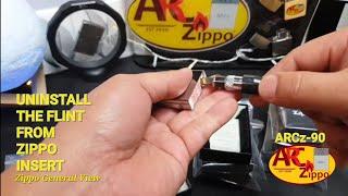 ARC Zippo ~ Uninstall the Zippo Flint Spring Screw from Zippo Insert | General Views | ARCz-90