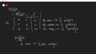 [Greek Grammar] Articles - Plural