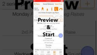 Calisthenics Mastery iOS [TUTORIAL] Start a Plan