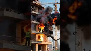 Horrifying Moments of Explosion in High-rise Construction Building!  #realestate #construction