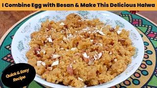 Anday Besan Ka Halwa Recipe By Rabi Food Diaries | Quick & Easy | بیسن کا حلوہ بنانے کا طریقہ