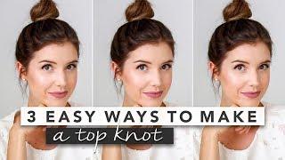 3 Easy Top Knot Bun Tutorials You Can't Mess Up & Perfect for Thin Hair | by Erin Elizabeth