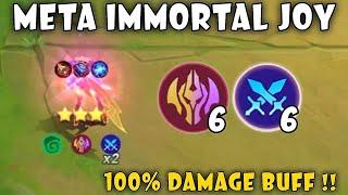 JOY NEW BEST COMBO !! IMMORTAL FULL DAMAGE !! MAGIC CHESS MOBILE LEGENDS