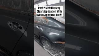 Part 2 Metallic Grey Clear Application With Iwata Supernova Gun!!!