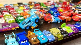 Disney Pixar Cars on The Rocky Road: Golden Lightning McQueen, Faregame, Sally, King, Chick Hicks