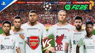 FC 25 - Arsenal vs Liverpool - Ft. Haaland, Ronaldo, Messi , Mbappe | FINAL UCL | PS5™ [4K60]