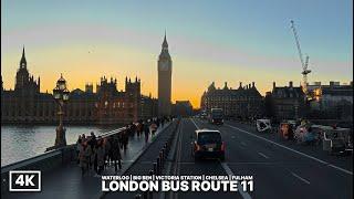 London at Its Most Beautiful! Golden Hour Bus Ride with Big Ben Views from the Upper Deck | 4K HDR 