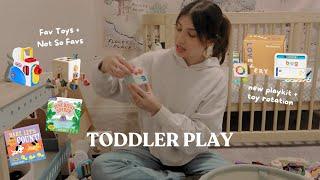 declutter my toddler's toys, Lovevery playkit, toy rotation | sahm vlog