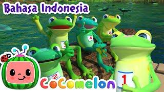 Lima Katak Kecil Berbintik | CoComelon Bahasa Indonesia - Lagu Anak Anak | Nursery Rhymes