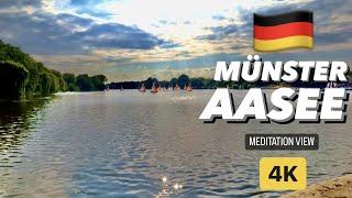 MUNSTER AASEA / LAKE, GERMANY, 4K, UHD, 60 FPS. MÜNSTER, AASEE, DEUTSCHLAND