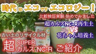 古い土のリサイクル材、超カルスNC-R ご紹介、花ちゃん培養土と再生土の検証実験始めました