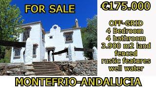 €175.000- Character 4 bed 4 bath OFF-GRID Andalusian country house for sale in Montefrio, Andalucia