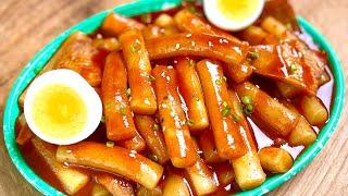 How to make easy Tteokbokki : Spicy Korean rice Cakes(Flour Tteokbokki)