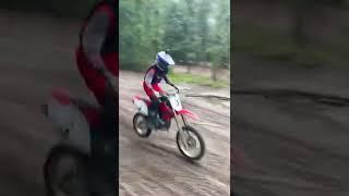 Kayden’s first day on his Crf150rb!