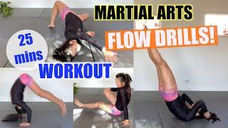 Martial Arts Flow Drills Workout // Bodyweight Movements