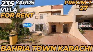 235 Yards Villa In Precinct 27 Available For RENT In | Bahria Town Karachi | Bahria Property Network