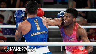 USA's Omari Jones falls to Uzbekistan's Muydinkhujaev, still wins boxing bronze | Paris Olympics