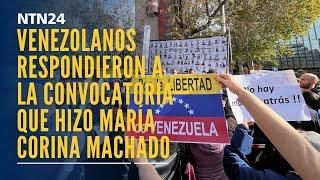 Ciudadanos venezolanos respondieron a la convocatoria internacional que hizo María Corina Machado