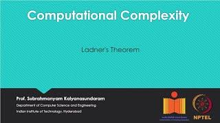 mod04lec22 - Ladner's Theorem