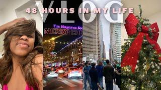 A CHAOTIC VLOG ! 48HRS IN MY LIFE , SURPRISE DATES + CHRISTMAS PARTY MESS & MORE 