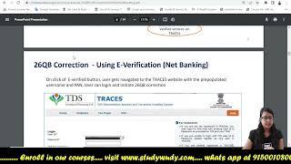 25. 26QB correction through internet banking