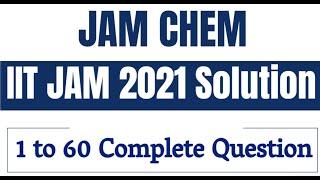 IIT JAM 2021 Chemistry Solution IIT JAM 2023 Chemistry Preparation JAM Previous Year Question Paper