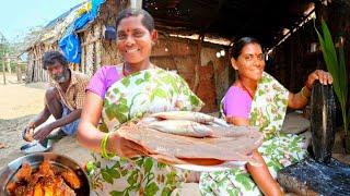 மதினி செய்த அடல் மீன் பொரியல் சாம்பார் சாப்பாடு செம ருசி | Sambar With Fish Fry 