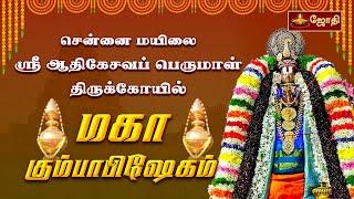 சென்னை மயிலை ஸ்ரீ ஆதிகேசவப் பெருமாள் திருக்கோயில் - மகா கும்பாபிஷேகம் | Jothitv