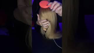 No talking hair brushing, scalp messages