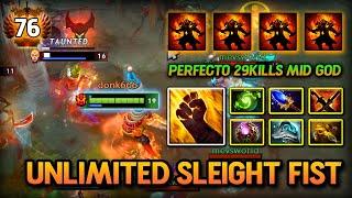 PERFECT 29KILLS MID GOD Ember Spirit Aghs Scepter + OC Build Unlimited Sleight of Fist | 7.37e DOTA2