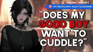 [F4M] [ASMR sleep aid] Spooning with your goth girlfriend [praise] [cuddles][rain][head scratching]