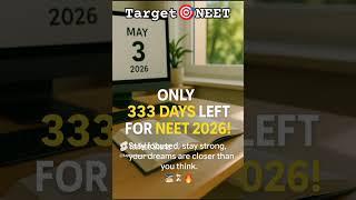 TODAY: June 17,2025 NEET 2026 EXAM DATE: May 3,.#NEET2026 #Countdown #DreamBig #FutureDoctor