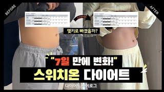 리얼한 스위치온 다이어트 브이로그 | 충격적인 인바디 & 몸무게 변화!