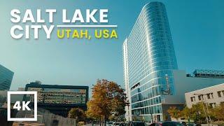 Downtown Salt Lake City, Utah Walking Tour | 4K