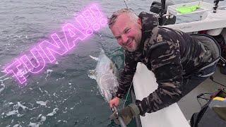 When Shark Fishing Goes Wrong!!! Bluefin Tuna Crashes The Party - Small Boat Sea Fishing, Falmouth