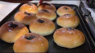 빵종류만 90가지이상 단팥빵,소보로, 500원부터!노량진 빵 맛집/Red bean bread, soboro bread-Korean street food