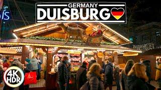  Duisburg in Germany, Beautiful Christmas Market Tour in 4K-HDR