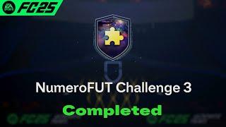 NumeroFUT Challenge 3 SBC Solution Completed - Cheapest Solution FC 25