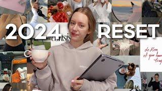 chatty 2024 RESET VLOG: creating vision board, goal setting, 2023 reflection, digital declutter