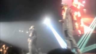 Jay-Z taking his hat off to us for knowing all the lyrics!! (Watch The Throne @ Antwerp, Belgium)