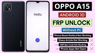 Oppo A15 Frp Bypass Without Pc | Oppo A15 (CPH2185) Google Lock Bypass | Oppo A15 FRP Unlock