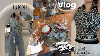 Vlog 70만원대 명품  디올 스카프 언박싱 | 드래곤 디퓨전 | 대가족 당일치기 캠핑 | 도산공원 랑꼬뉴 | 서울 텐동 맛집 기다림의 미학⏰