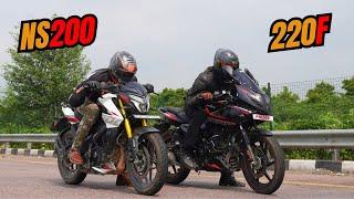 NS200 BS7 vs Pulsar 220F BS7 Drag Race