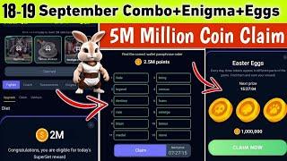 18 September rocky rabbit combo today | rocky rabbit enigma today| rocky rabbit today easter eggs