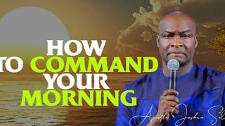 COMMANDING YOUR MORNING TO DELIVER BY APOSTLE JOSHUA SELMAN