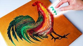 Ok... WHAT?? EASY Autumn CHICKEN POURING ART!! Fun Techniques for Anyone | AB Creative Tutorial