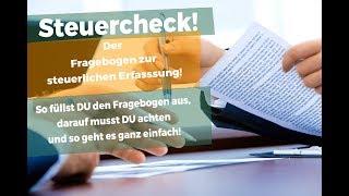 Der Fragebogen zur Steuerlichen Erfassung, so füllst du ihn aus!